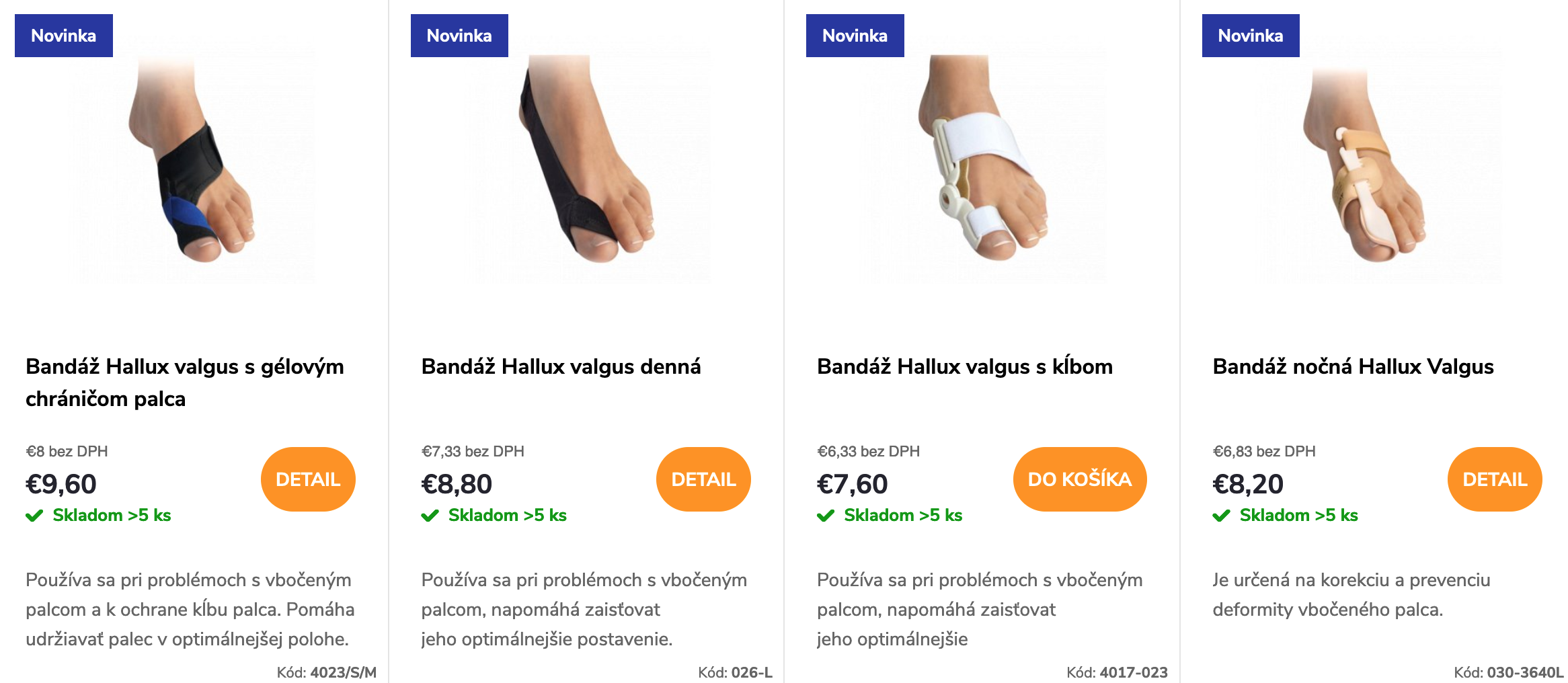 Hallux valgus produkty